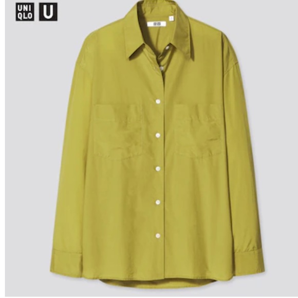 Uniqlo U Green Button Up Shirt - Picture 2 of 6